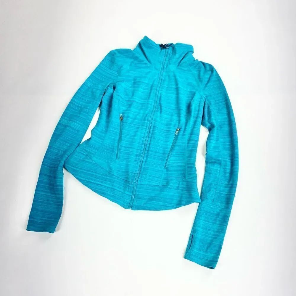 Zella teal blue athletic jacket coat S